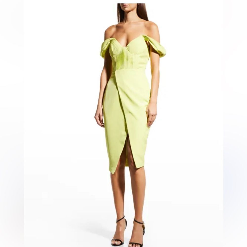 Lavish Alice Off the Shoulder Faux Wrap Dress NWT